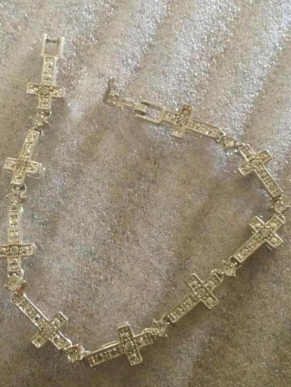 Avon Rhinestone Cross Bracelet